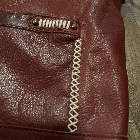 Lucky Brand Deep Red Boho Leather Crossbody - Picture 3 of 14